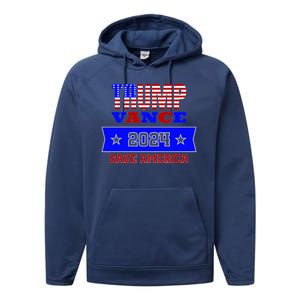 Trump Vance 2024 Save America Performance Fleece Hoodie