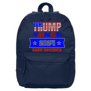 Trump Vance 2024 Save America 16 in Basic Backpack