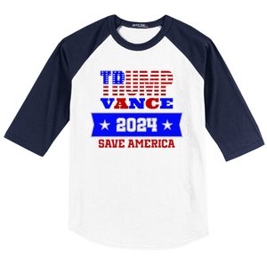 Trump Vance 2024 Save America Baseball Sleeve Shirt