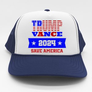 Trump Vance 2024 Save America Trucker Hat