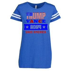 Trump Vance 2024 Save America Enza Ladies Jersey Football T-Shirt