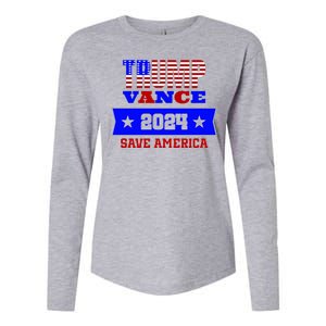 Trump Vance 2024 Save America Womens Cotton Relaxed Long Sleeve T-Shirt