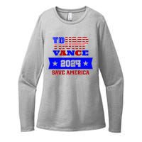 Trump Vance 2024 Save America Womens CVC Long Sleeve Shirt