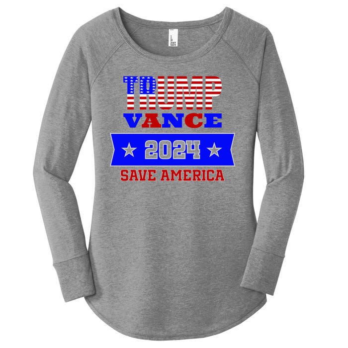 Trump Vance 2024 Save America Women's Perfect Tri Tunic Long Sleeve Shirt