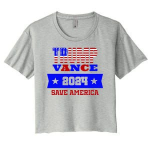 Trump Vance 2024 Save America Women's Crop Top Tee