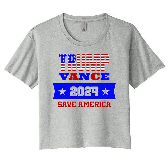 Trump Vance 2024 Save America Women's Crop Top Tee