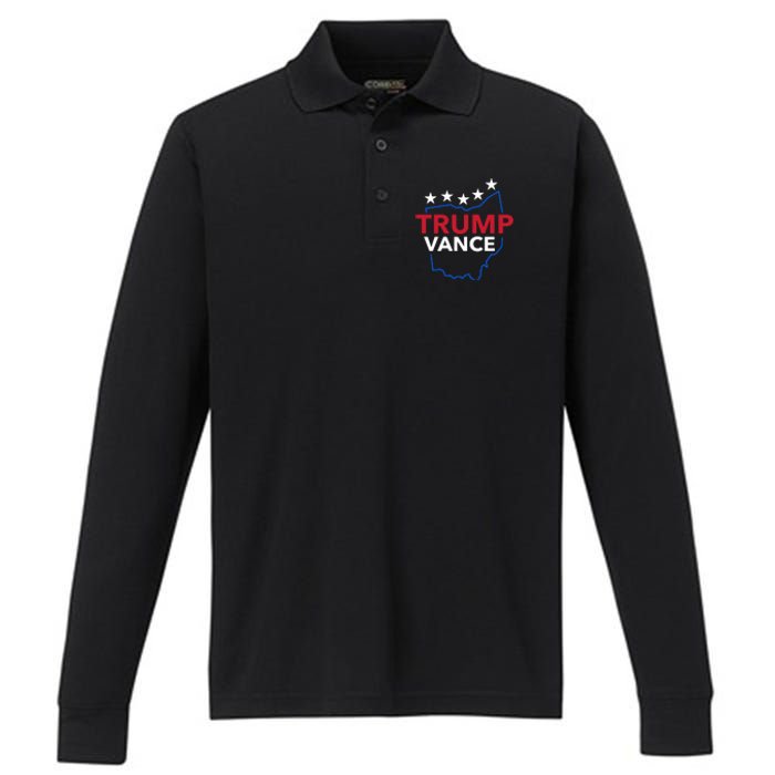 Trump Vance 2024 Performance Long Sleeve Polo