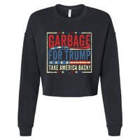 Trump Vance 2024 Proud To Be Garbage Presidential Election Cropped Pullover Crew