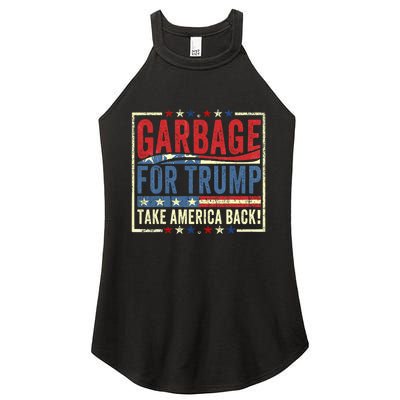 Trump Vance 2024 Proud To Be Garbage Presidential Election Women's Perfect Tri Rocker Tank