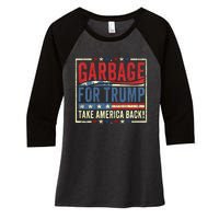 Trump Vance 2024 Proud To Be Garbage Presidential Election Women's Tri-Blend 3/4-Sleeve Raglan Shirt