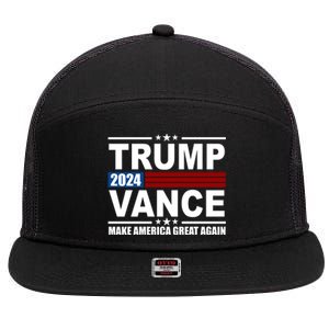 Trump Vance 2024 Make America Great Again 7 Panel Mesh Trucker Snapback Hat