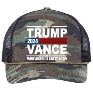 Trump Vance 2024 Make America Great Again Retro Rope Trucker Hat Cap