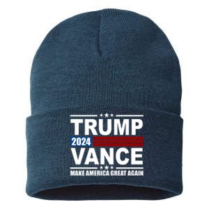 Trump Vance 2024 Make America Great Again Sustainable Knit Beanie