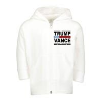 Trump Vance 2024 Make America Great Again Toddler Zip Fleece Hoodie