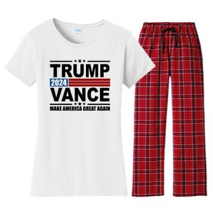 Trump Vance 2024 Make America Great Again Women's Flannel Pajama Set