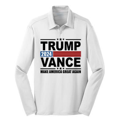 Trump Vance 2024 Make America Great Again Silk Touch Performance Long Sleeve Polo