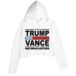 Trump Vance 2024 Make America Great Again Crop Fleece Hoodie