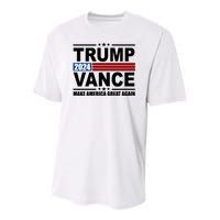 Trump Vance 2024 Make America Great Again Youth Performance Sprint T-Shirt