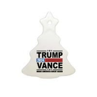 Trump Vance 2024 Make America Great Again Ceramic Tree Ornament