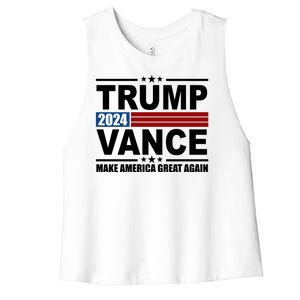 Trump Vance 2024 Make America Great Again Women's Racerback Cropped Tank