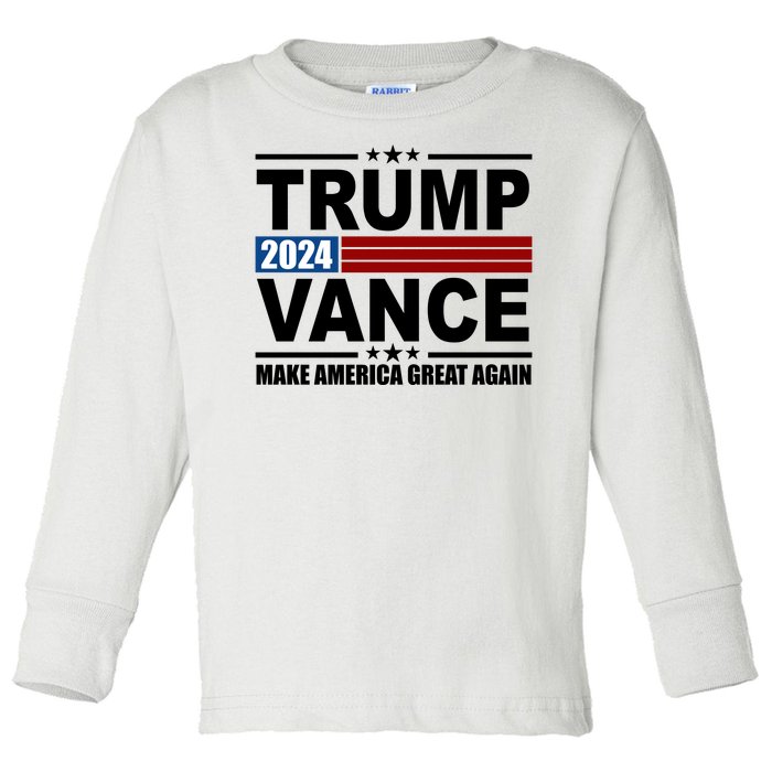 Trump Vance 2024 Make America Great Again Toddler Long Sleeve Shirt