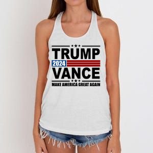 Trump Vance 2024 Make America Great Again Women's Knotted Racerback Tank