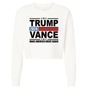 Trump Vance 2024 Make America Great Again Cropped Pullover Crew