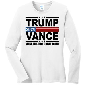 Trump Vance 2024 Make America Great Again Ladies Long Sleeve Shirt