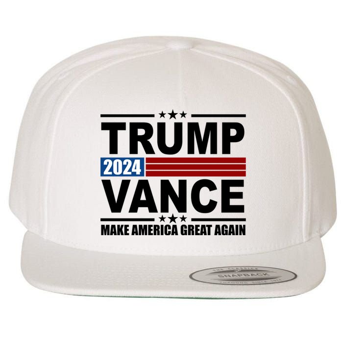 Trump Vance 2024 Make America Great Again Wool Snapback Cap