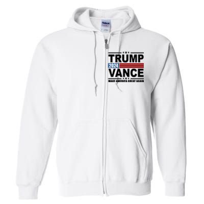 Trump Vance 2024 Make America Great Again Full Zip Hoodie