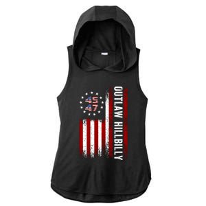 Trump Vance 2024 Funny Outlaw Hillbilly Ladies PosiCharge Tri-Blend Wicking Draft Hoodie Tank