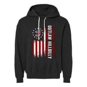 Trump Vance 2024 Funny Outlaw Hillbilly Garment-Dyed Fleece Hoodie