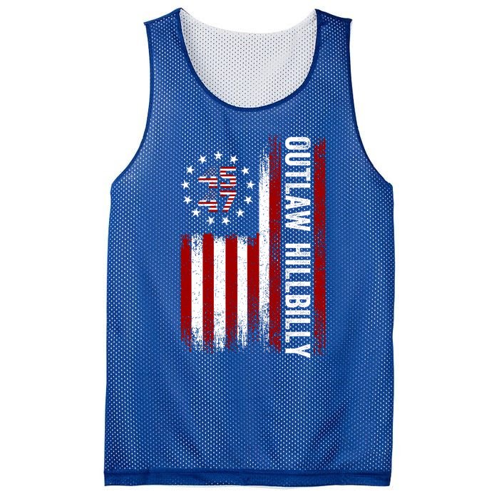 Trump Vance 2024 Funny Outlaw Hillbilly Mesh Reversible Basketball Jersey Tank