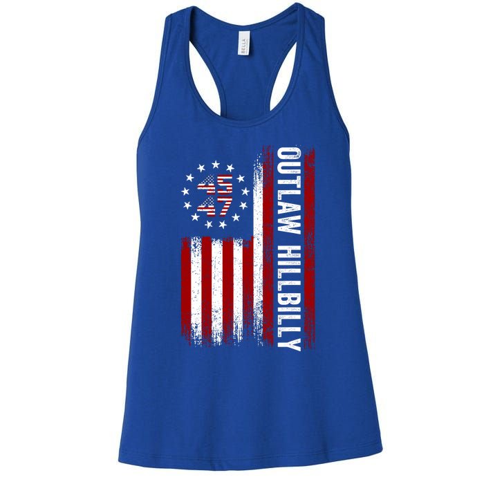 Trump Vance 2024 Funny Outlaw Hillbilly Women's Racerback Tank