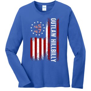 Trump Vance 2024 Funny Outlaw Hillbilly Ladies Long Sleeve Shirt