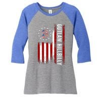 Trump Vance 2024 Funny Outlaw Hillbilly Women's Tri-Blend 3/4-Sleeve Raglan Shirt