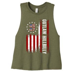 Trump Vance 2024 Funny Outlaw Hillbilly Women's Racerback Cropped Tank