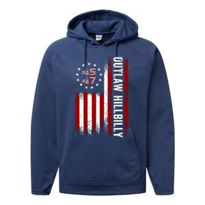 Trump Vance 2024 Funny Outlaw Hillbilly Performance Fleece Hoodie