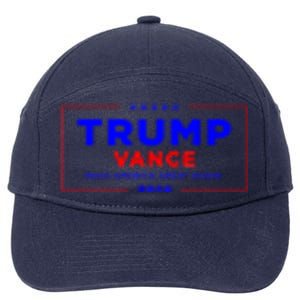 Trump Vance 2024 Pocket Print 7-Panel Snapback Hat