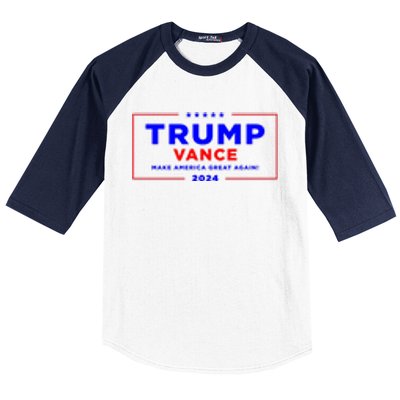 Trump Vance 2024 Pocket Print Baseball Sleeve Shirt