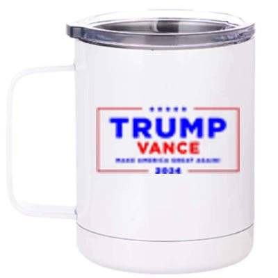 Trump Vance 2024 Pocket Print 12 oz Stainless Steel Tumbler Cup