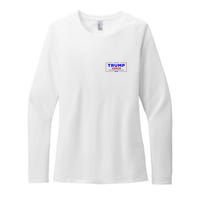 Trump Vance 2024 Pocket Print Womens CVC Long Sleeve Shirt