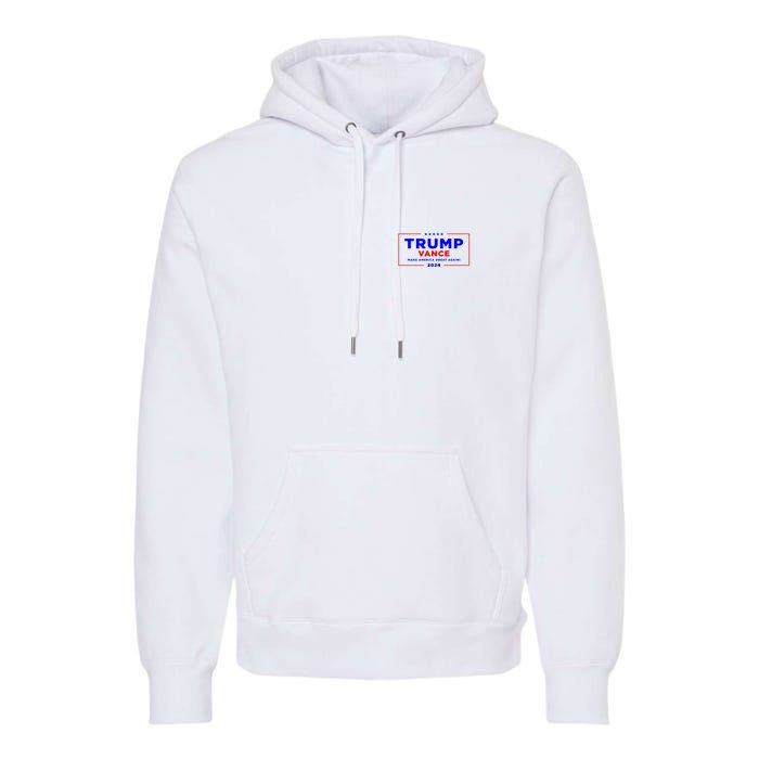 Trump Vance 2024 Pocket Print Premium Hoodie