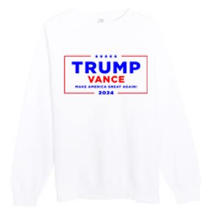 Trump Vance 2024 Pocket Print Premium Crewneck Sweatshirt