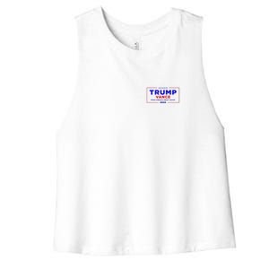 Trump Vance 2024 Pocket Print Women's Racerback Cropped Tank