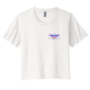 Trump Vance 2024 Pocket Print Women's Crop Top Tee