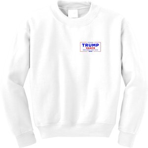 Trump Vance 2024 Pocket Print Kids Sweatshirt