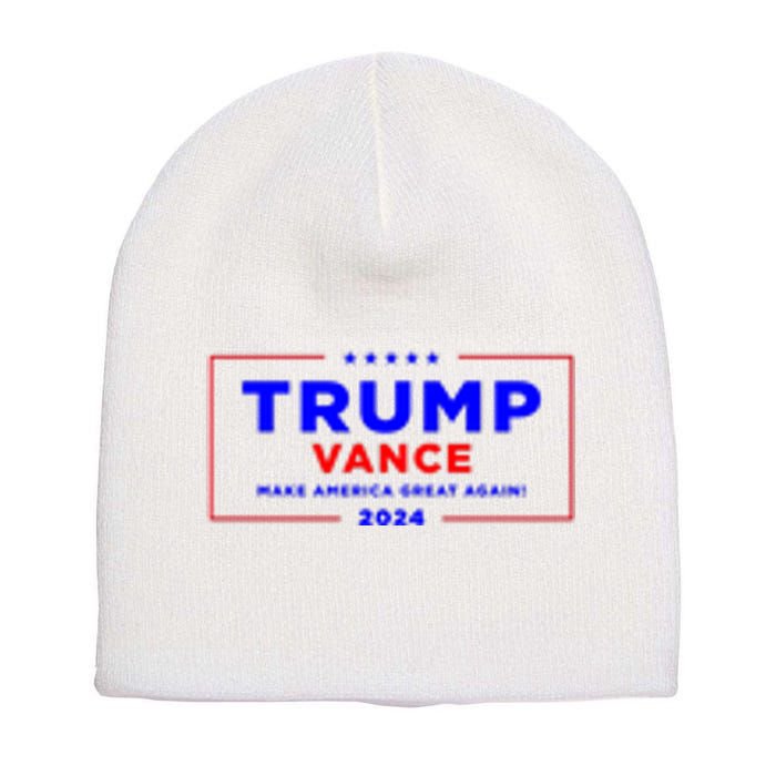 Trump Vance 2024 Pocket Print Short Acrylic Beanie