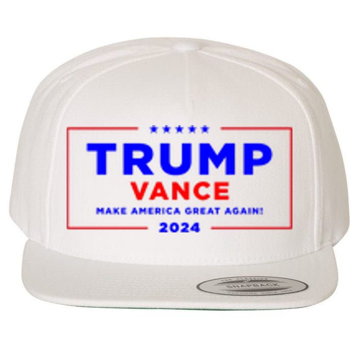 Trump Vance 2024 Pocket Print Wool Snapback Cap