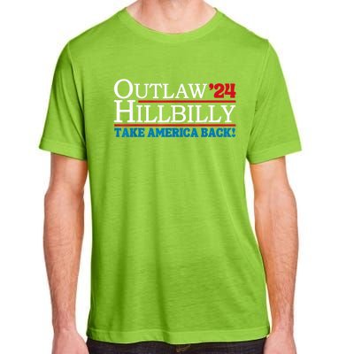 Trump Vance 2024 Outlaw Hillbilly Take America Back Us Flag Vintage Elections Adult ChromaSoft Performance T-Shirt